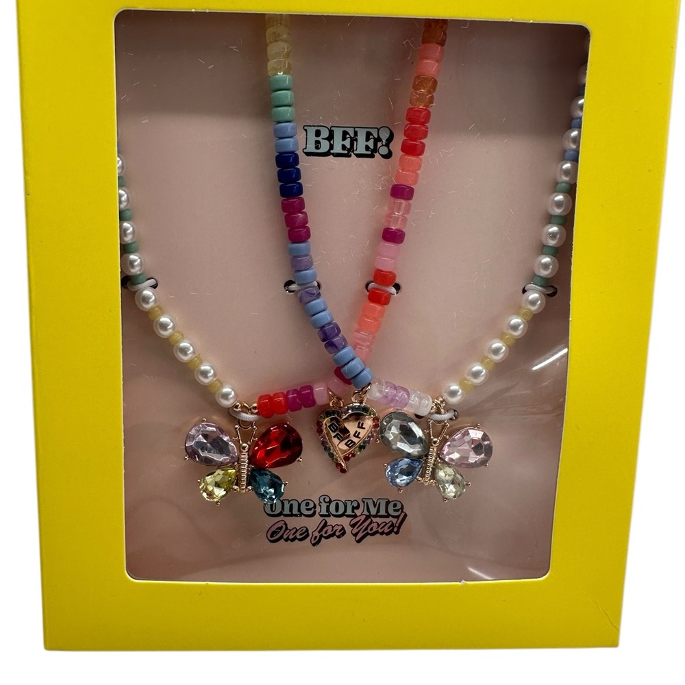 Brand NIB!! Colorful Beaded BFF Necklace Set